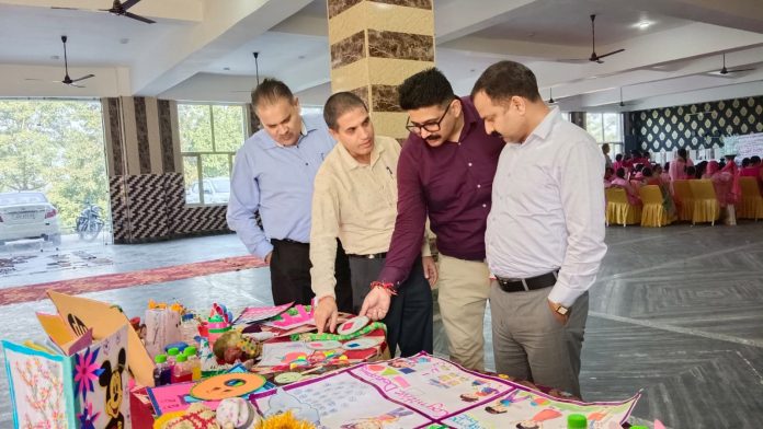 MD Poshan Kishori Lal Sharma inspecting the products.