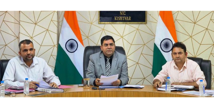 DC Kishtwar chairing a meeting.