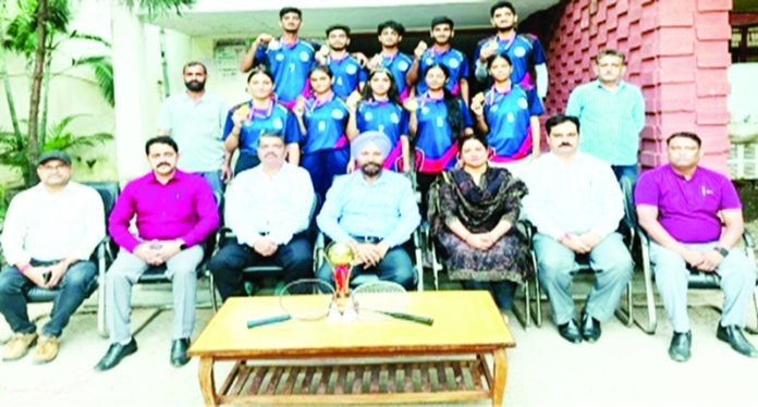 Badminton teams of Govt. SPMR College posing along with management. Badminton teams of Govt. SPMR College posing along with management.