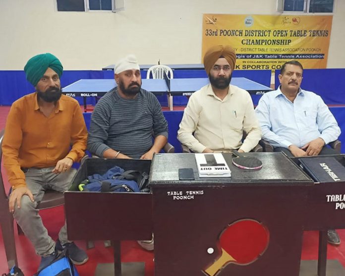 Members of District Table Tennis Association Poonch during a meeting.