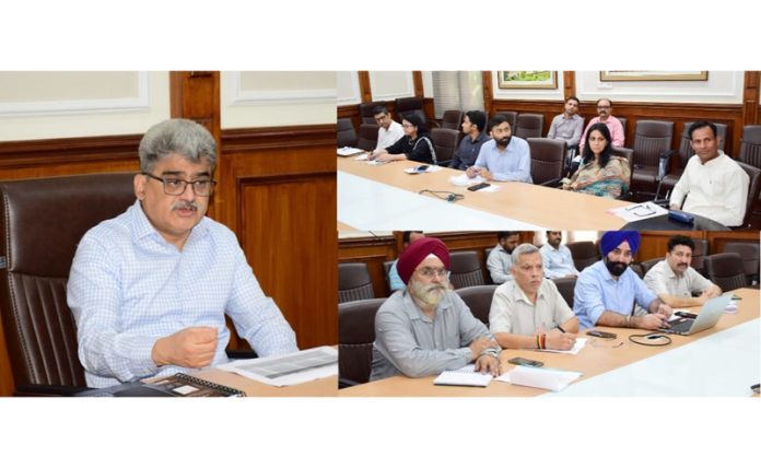 Chief Secretary Atal Dulloo chairing a meeting.