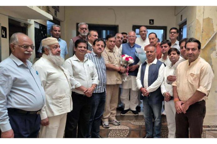 PCC chief Tariq Hameed Karra during meeting in Jammu. PCC chief Tariq Hameed Karra during meeting in Jammu.