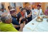 Dr Karan Singh, Chairman of the J&K Dharmarth Trust paying obeisance at Ranbireshwar Temple in Jammu on Thursday.