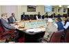 Chief Minister Omar Abdullah chairing a meeting.