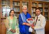 MLA Kathua Dr Bharat Bhushan calling on LG Manoj Sinha at Raj Bhawan Srinagar.