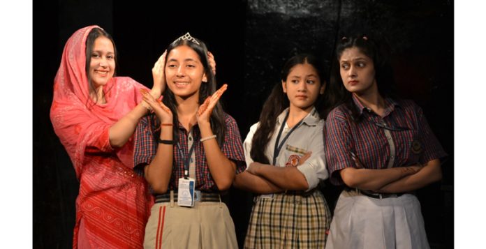 A scene from play ‘Miss World Undeclared’ being staged at Jammu on Sunday. A scene from play ‘Miss World Undeclared’ being staged at Jammu on Sunday.