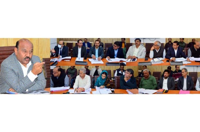 DyCM, Surinder Choudhary chairing a meeting in Srinagar. DyCM, Surinder Choudhary chairing a meeting in Srinagar.