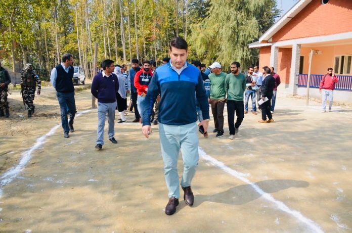Secretary RDD during visit to Budgam. Secretary RDD during visit to Budgam.