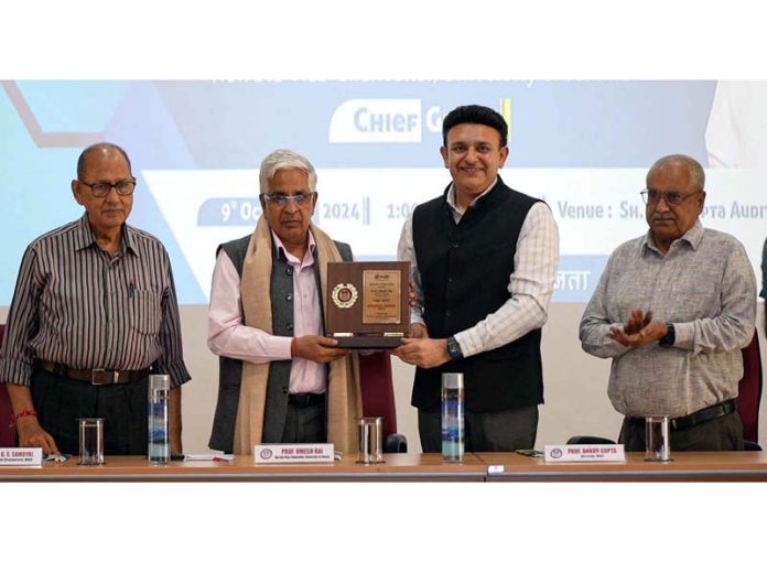 Prof Ankur Gupta, Director MIET presenting a Memento to Prof Umesh Rai, Vice Chancellor, University of Jammu during Research Awards function. Prof Ankur Gupta, Director MIET presenting a Memento to Prof Umesh Rai, Vice Chancellor, University of Jammu during Research Awards function.
