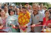 MLA Rajiv Jasrotia kick starting construction of lanes and drains in Panchayat Logate on Thursday.