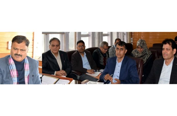 Minister of Tribal Affairs Javed Ahmed Rana chairing a meeting on Wednesday. Minister of Tribal Affairs Javed Ahmed Rana chairing a meeting on Wednesday.