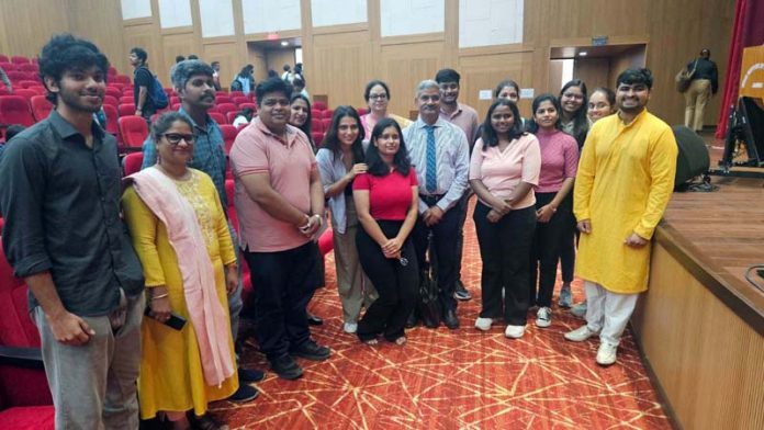Guest speaker with students and faculty members of IIM Jammu. Guest speaker with students and faculty members of IIM Jammu.