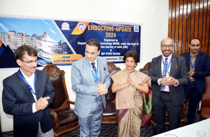 Renowned endocrinologists during a conference at SKIMS, Srinagar. Renowned endocrinologists during a conference at SKIMS, Srinagar.