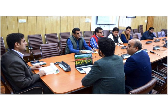 Secretary RDD chairing a meeting. Secretary RDD chairing a meeting.