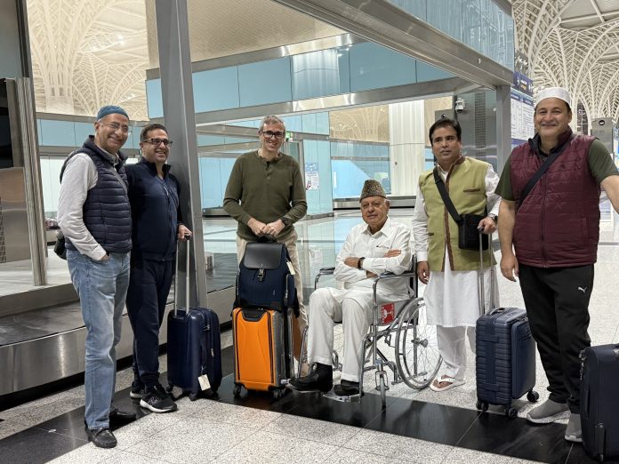 Dr Farooq, Omar Abdullah Other NC Leaders Arrive In Madina For Umrah Pilgrimage