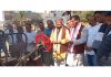 DDC Chairman Kathua Col Mahan Singh and MLA Basohli Thakur Darshan Singh inaugurating road projects in Basohli on Wednesday.