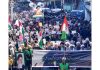 Activists of IKMT staging protest against Shia Genocide in Pakistan on Monday. -Excelsior/Basharat Ladakhi