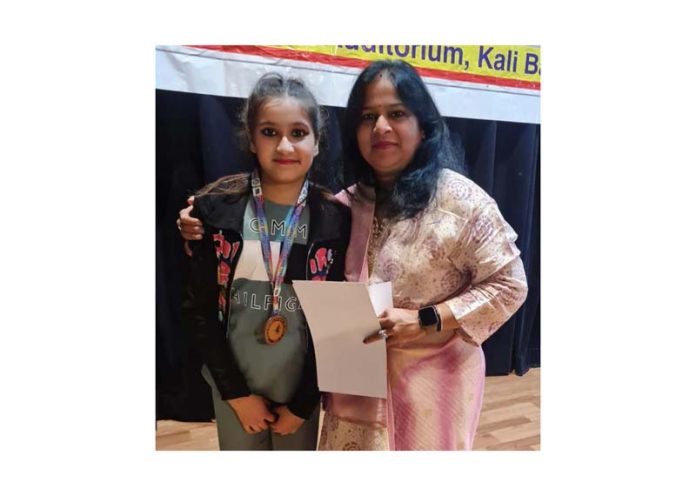 Pankhuri, DPS Jammu student poses for a photograph after qualifying for International Level Dance Championship. Pankhuri, DPS Jammu student poses for a photograph after qualifying for International Level Dance Championship.