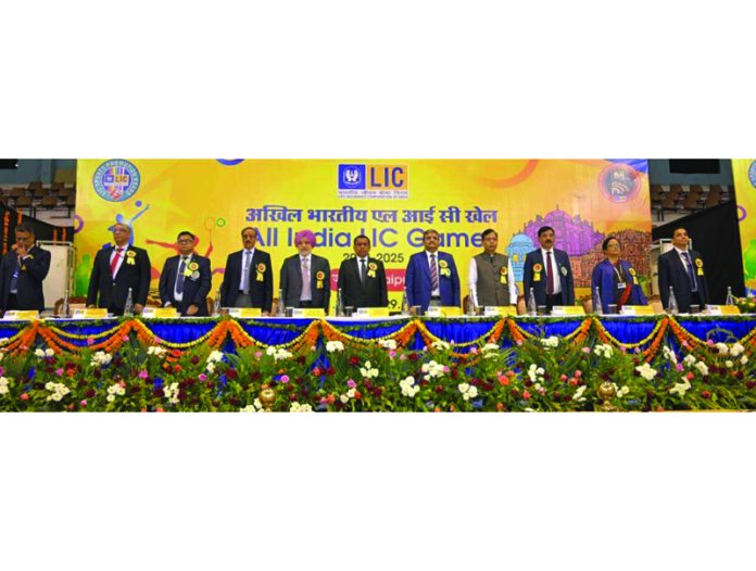CEO and MD, LIC of India, Siddhartha Mohanty along with other dignitaries inaugurating All India LIC Games, 2024 at Jaipur. CEO and MD, LIC of India, Siddhartha Mohanty along with other dignitaries inaugurating All India LIC Games, 2024 at Jaipur.