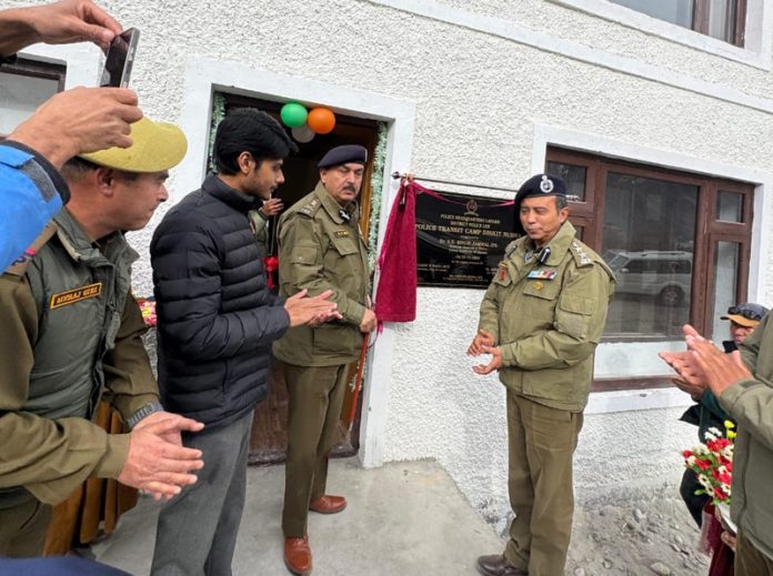 DGP Ladakh Dr S D Singh Jamwal and others during visit to Nubra. DGP Ladakh Dr S D Singh Jamwal and others during visit to Nubra.