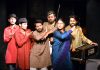 A scene from the play ‘Tauba-Tauba’ bring staged in Jammu on Sunday.