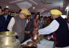 CS being briefed about rare artefacts at Abhinav Theatre.