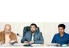 DC Rajouri Abhishek Sharma chairing a meeting on Monday.