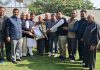 MLA Kathua, Dr Bharat Bhushan posing with members of delegation.