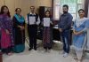 Principal of GDC Nagrota and Principal of Food Craft Institute Jammu displaying copies of MoU signed between two institutes.