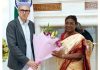 Chief Minister Omar Abdullah called on President Droupadi Murmu at Rashtrapati Bhavan on Thursday. (UNI)