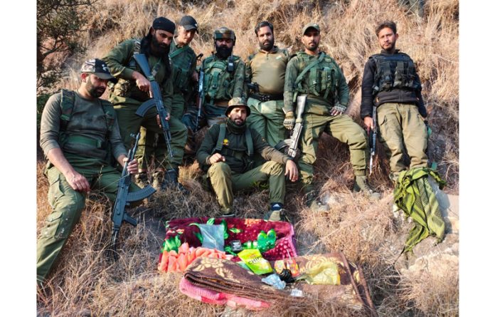 Recoveries made from a terror hideout in Mendhar on Thursday.