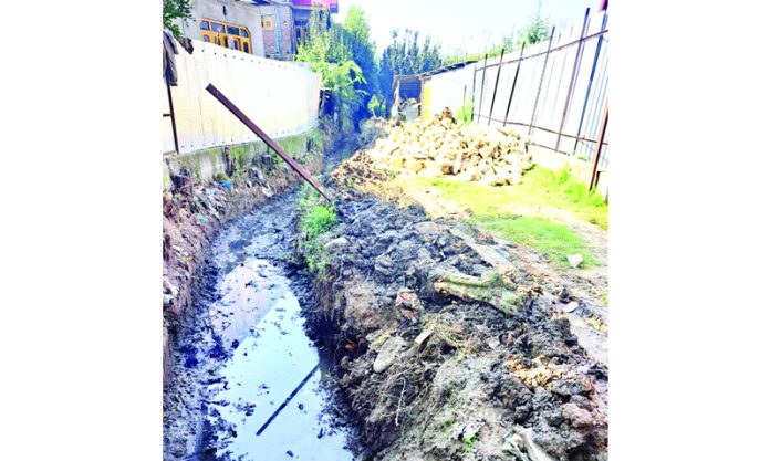 A view of irrigation canal being constructed in Batwina village of Ganderbal. A view of irrigation canal being constructed in Batwina village of Ganderbal.