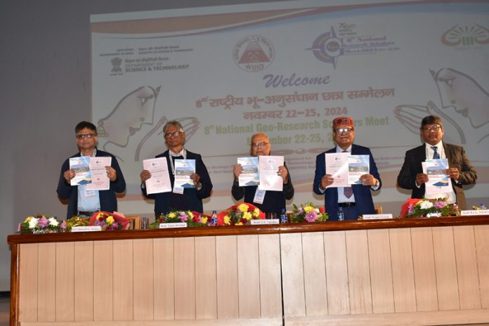 SMVDU VC and others releasing souvenir during inaugural of National Geo-Research Scholars Meet. SMVDU VC and others releasing souvenir during inaugural of National Geo-Research Scholars Meet.
