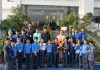 Students of Jammu Sanskriti School pose for a photograph after winning medals at 27th Jammu District Taekwondo Championship 2024-25.