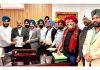 DyCM Surinder Kumar Choudhary meeting a delegation on Friday.