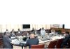 Chief Secy Atal Dulloo chairing a meeting.