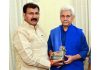 Governor Manoj Sinha meeting MLA Arvind Gupta.