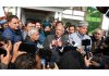 JKPCC president, Tariq Hameed Karra speaking to media at party headquarters in Srinagar on Monday. — Excelsior/Shakeel