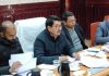 Chairman/CEC, LAHDC, Leh, Tashi Gyalson chairing a meeting on Thursday.