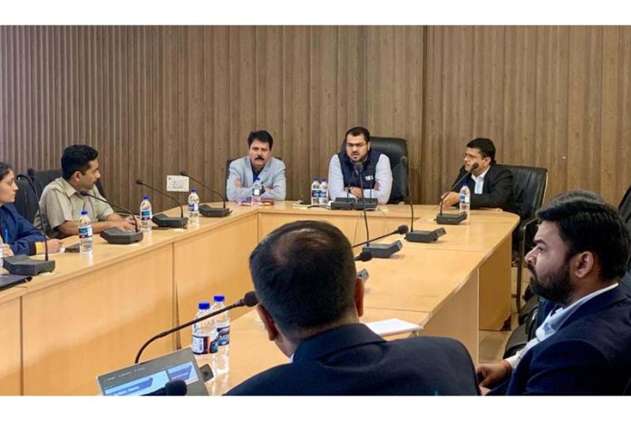 JKPCL and PTC India dignitaries during meeting in Jammu on Wednesday. JKPCL and PTC India dignitaries during meeting in Jammu on Wednesday.