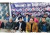 AJKTWA chairman Karan Singh Wazir flanked by Association members from Kashmir and Jammu at a press conference in Srinagar.