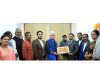 Lt Governor Manoj Sinha meeting with media delegation from Hyderabad on Monday.
