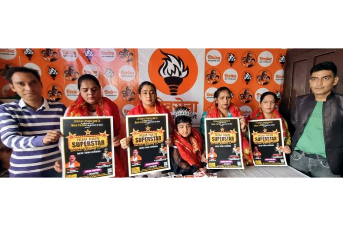 Dignitaries releasing poster of dance and singing competition ‘Hum Hain Superstar’ at Jammu on Tuesday. Dignitaries releasing poster of dance and singing competition ‘Hum Hain Superstar’ at Jammu on Tuesday.