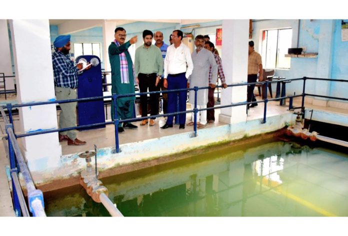 Minister Javed Ahmed Rana inspecting PHE installation on Saturday. Minister Javed Ahmed Rana inspecting PHE installation on Saturday.