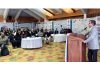 A dignitary addressing the participants during CSIR Healthcare Theme Conclave at SKICC Srinagar.