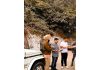 Transport Department staff inspecting vehicles along the Jammu-Srinagar National Highway on Saturday.