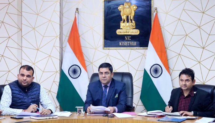 DC Kishtwar chairing a meeting on Thursday. DC Kishtwar chairing a meeting on Thursday.