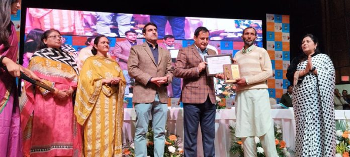 Minister Javed Dar during a function at Jammu. Minister Javed Dar during a function at Jammu.