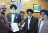A delegation of DGPC Jammu submitting memorandum to Secy Law, Achal Sethi on Thursday.