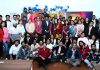 Alumni, students and faculty members of Department of Tourism & Travel Management in CUJ during an event on Thursday.